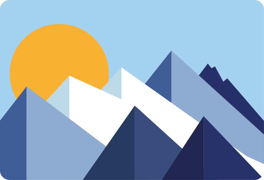 Sticker ordinateur portable Mont-Blanc géométrique - TenStickers