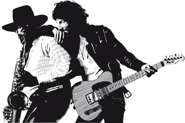 Tenstickers Bruce Springsteen Gitaar Muursticker tenstickers kopen in de aanbieding