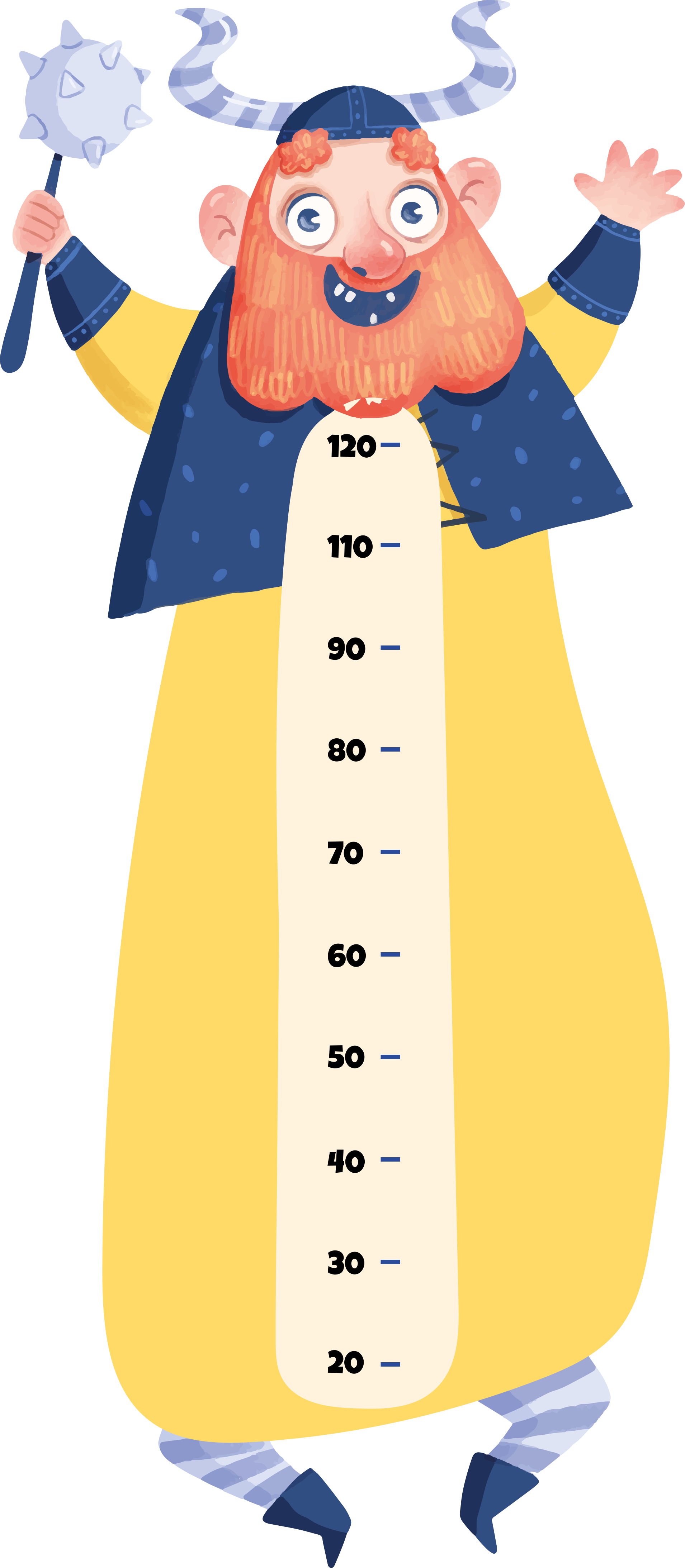 Höjddiagram viking väggdekal - Tenstickers