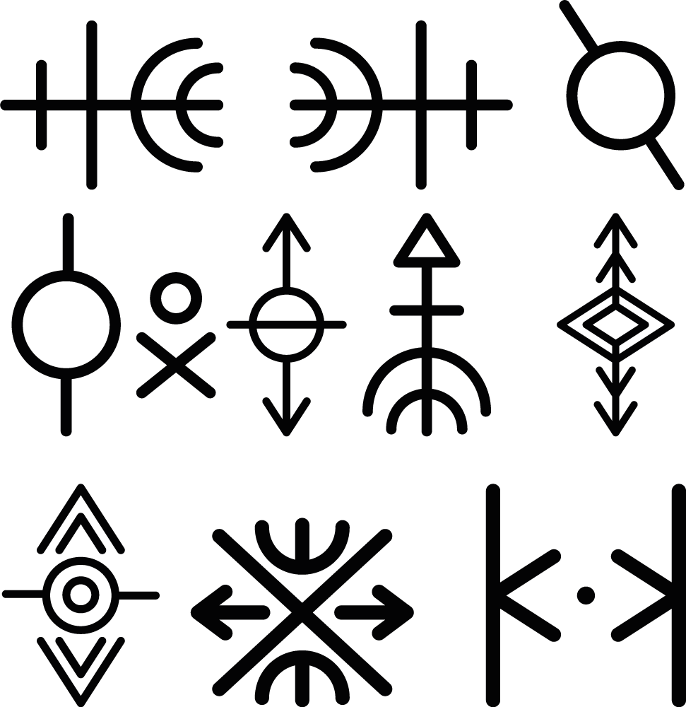 Viking symboler som vinyl tecken - Tenstickers