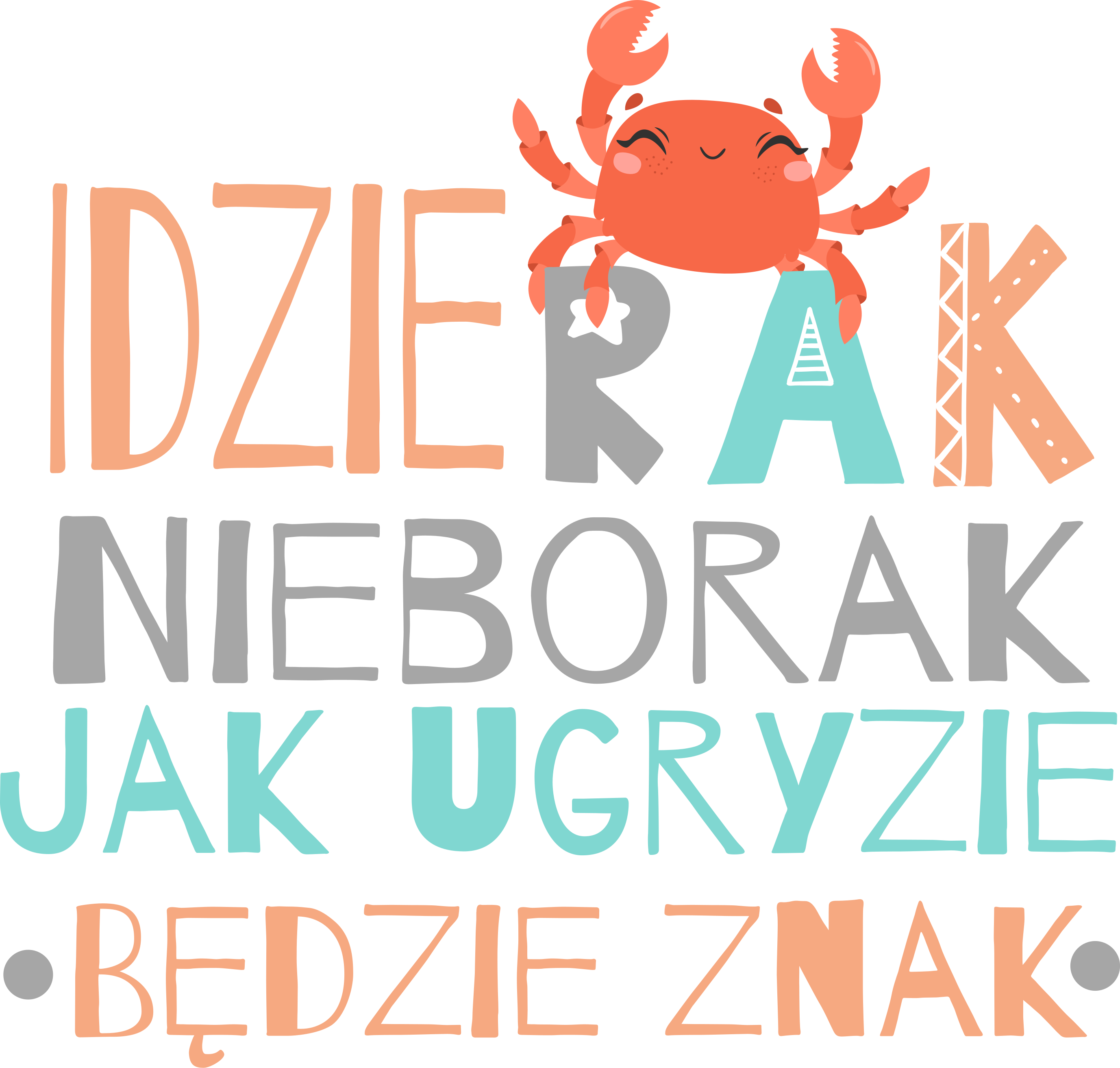 Naklejka na ścianę piosenki dla dzieci "idzie rak" - TenStickers