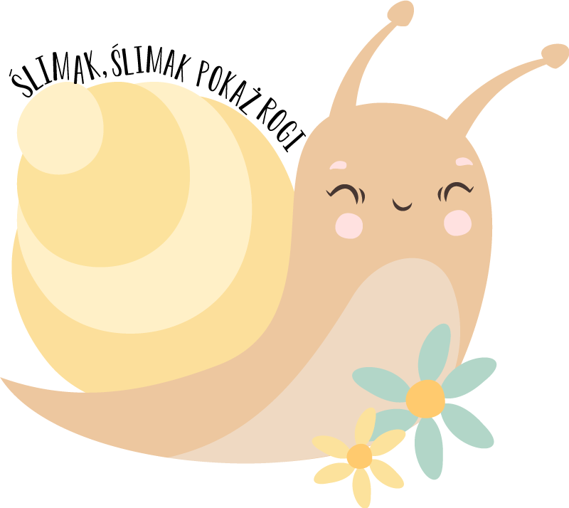 Naklejka „Ślimak, Ślimak pokaż rogi" - TenStickers