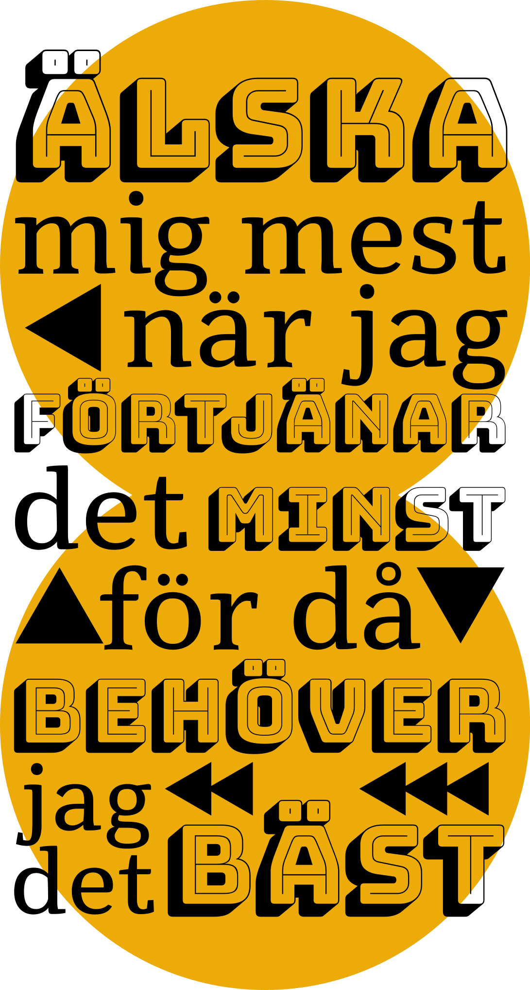 Älska mig populärt ordspråk wallsticker - Tenstickers