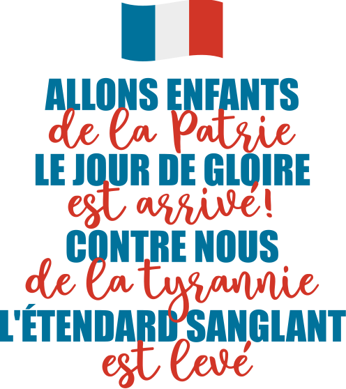 Sticker Paroles de Chanson La Marseillaise - TenStickers