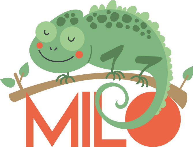 Muursticker kinderkamer kameleon met naam - TenStickers