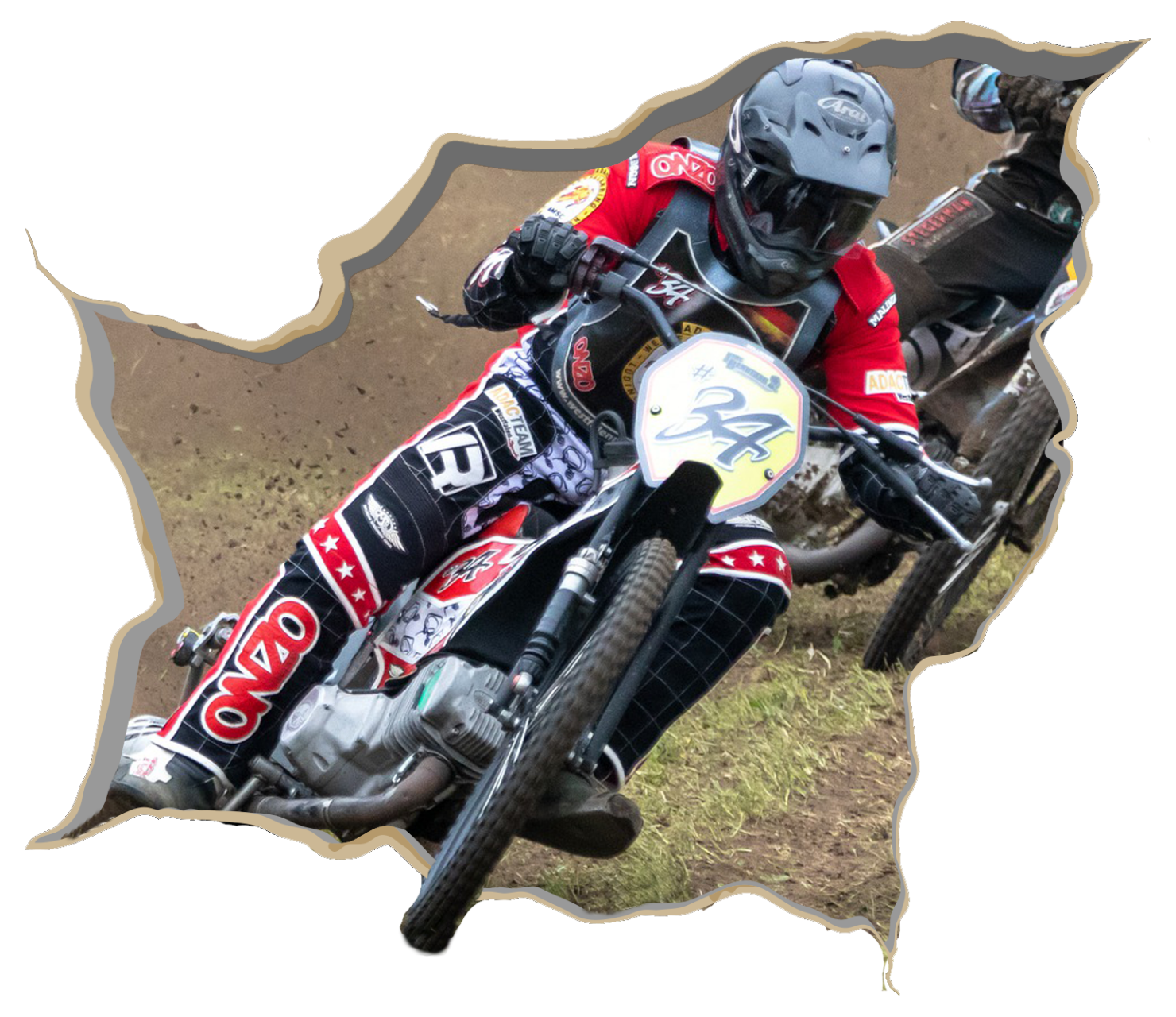 Naklejka na ścianę 3d żużel 3d - TenStickers