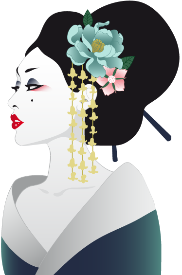Sticker geisha Japon - TenStickers