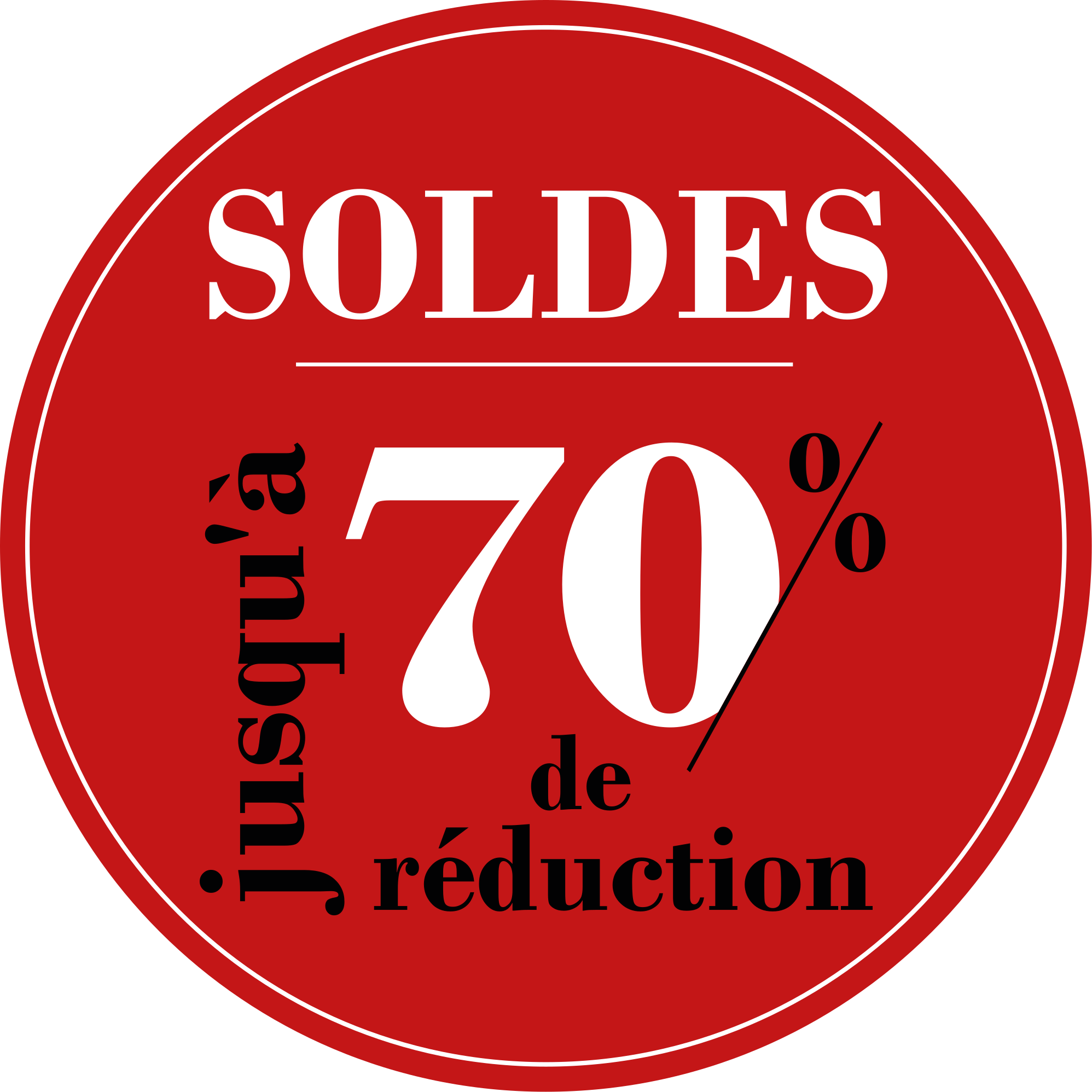 Sticker soldes pourcentage personnalisable - TenStickers