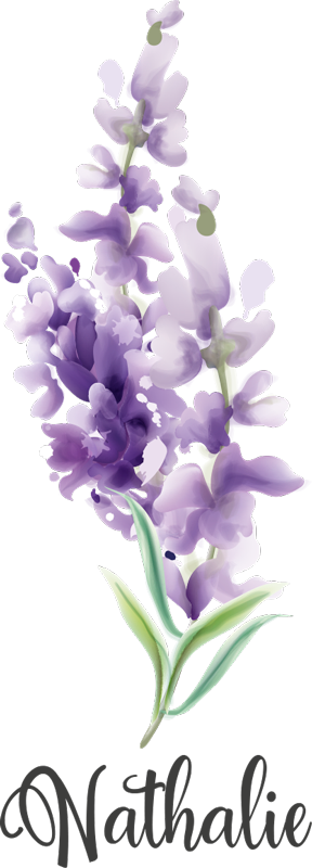 Sticker Fleur autocollant personnalisé lavande - TenStickers
