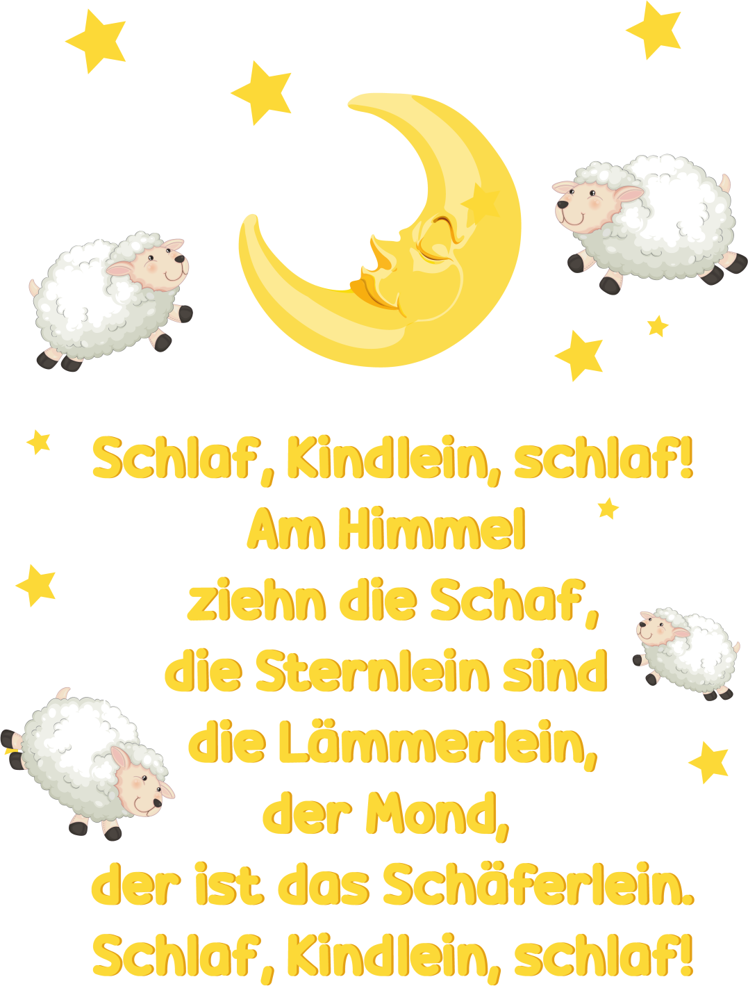 Wandtattoo Sprüche Schlaf Kindlein Schlaf - TenStickers