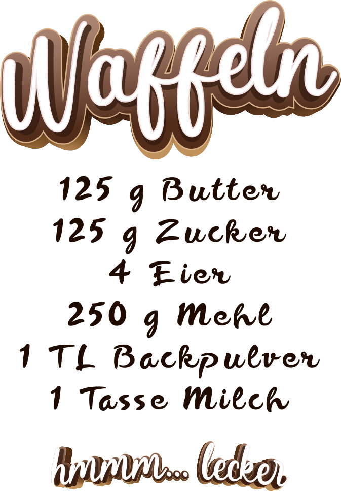 Wandtattoo Waffel Rezept Design - TenStickers