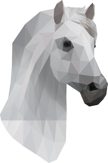 Geometric Horse Wall Art Sticker - TenStickers