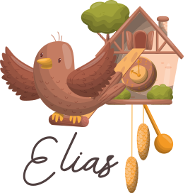 Sticker Dessin Coucou Prénom Personnalisable - TenStickers