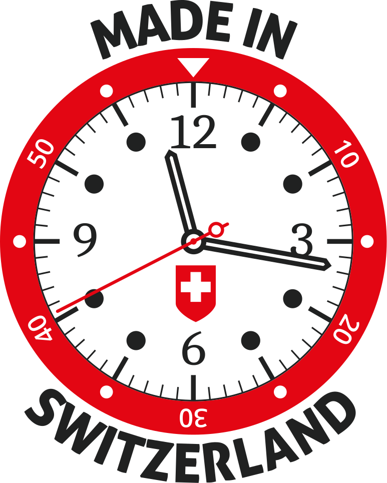 Autocollant Suisse pour voiture horloge Made in Switzerland - TenStickers