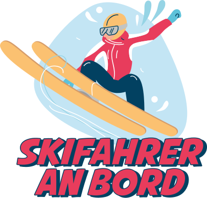 Aufkleber Skifahrer an Bord - TenStickers