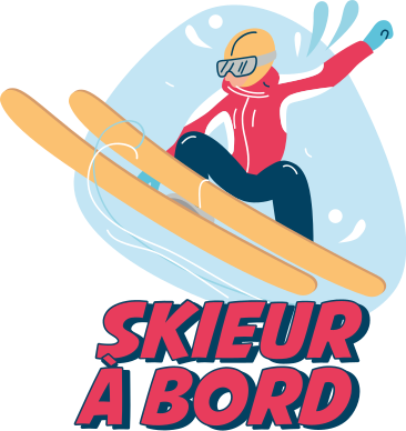 Sticker Bébé à Bord skieur à bord - TenStickers