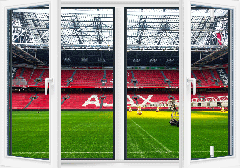 Muursticker 3D Voetbal visuele effecten - TenStickers