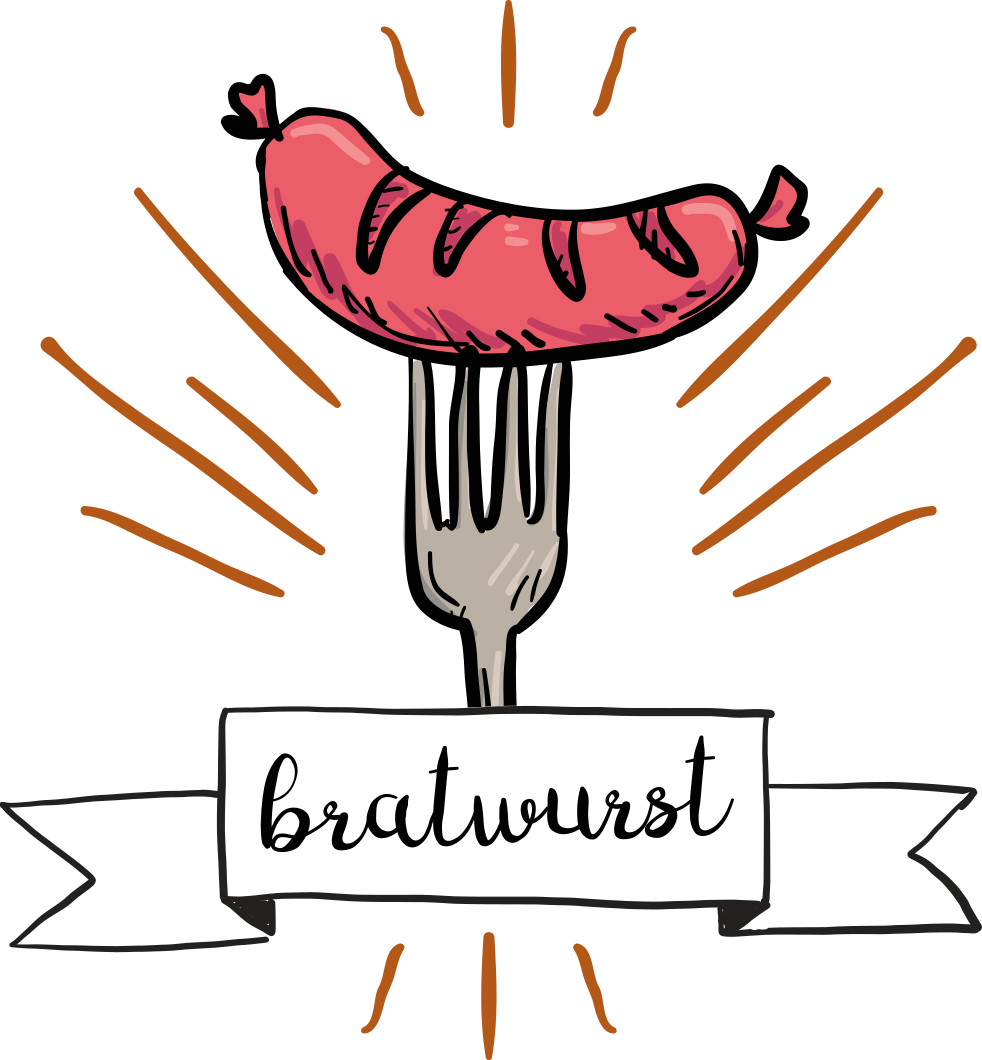 Sticker orginell Essen Bratwurst - TenStickers