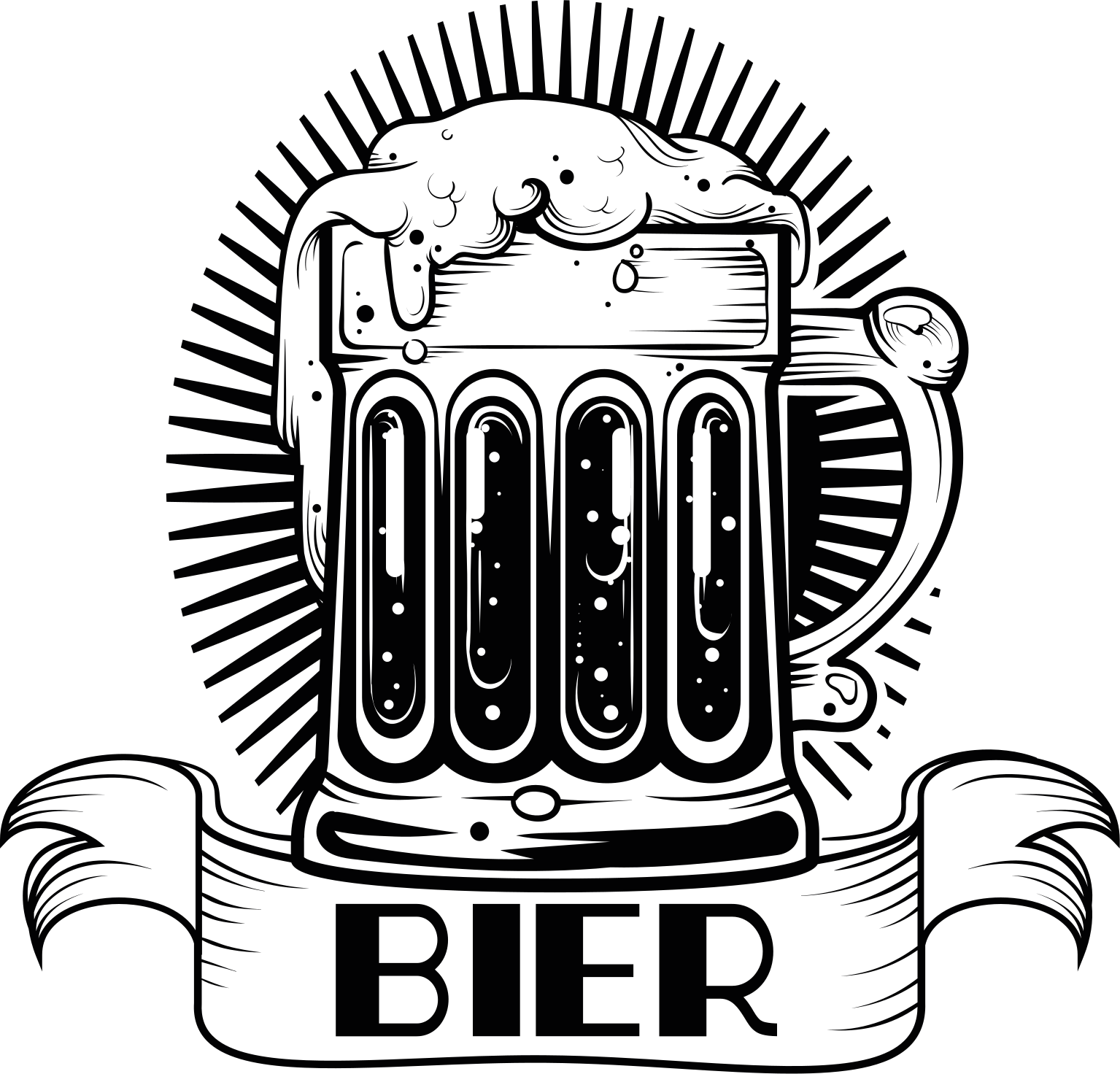 Wandtattoo Küche Bierkrug - TenStickers