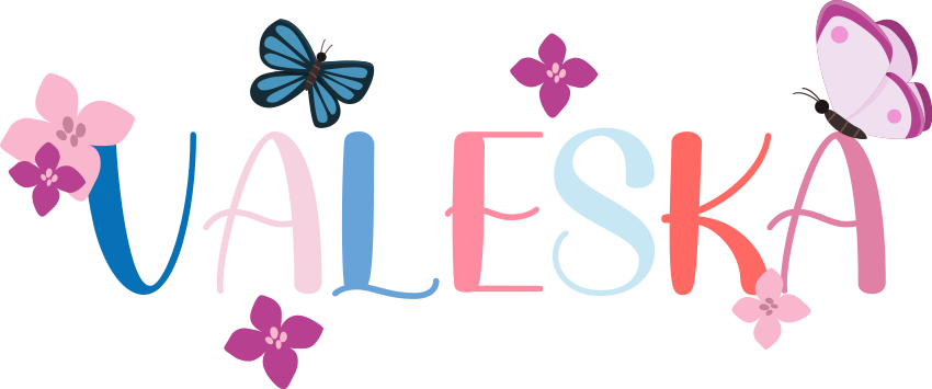 Kvetínová nálepka na stenu s menom - Tenstickers