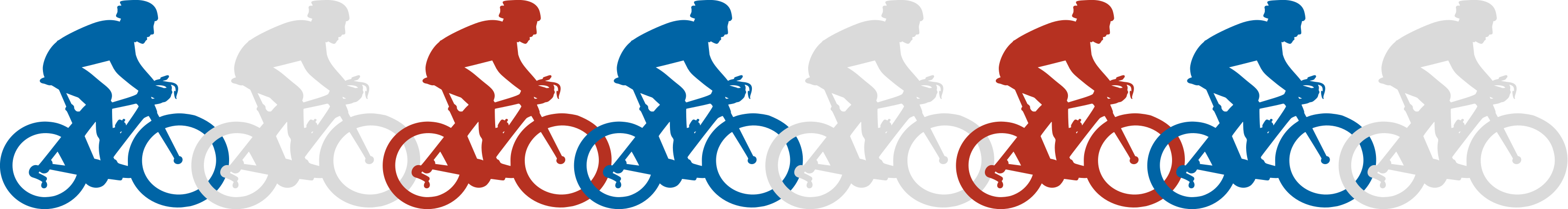 Autocollant Vélo cyclistes bande tricolore - TenStickers