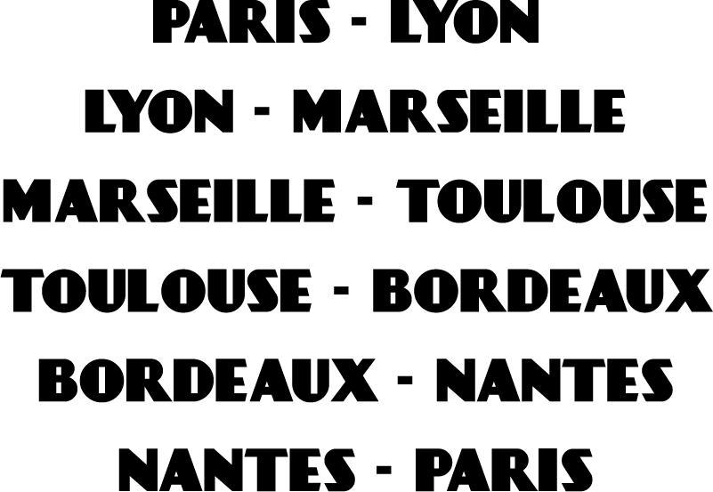 Autocollants Vélo étapes du Tour de France - TenStickers