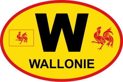 Sticker Voiture Coq wallon - TenStickers