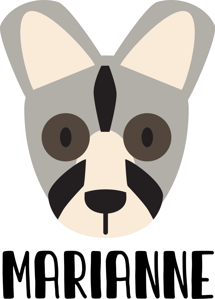 Sticker dessin Genette prénom personnalisable - TenStickers