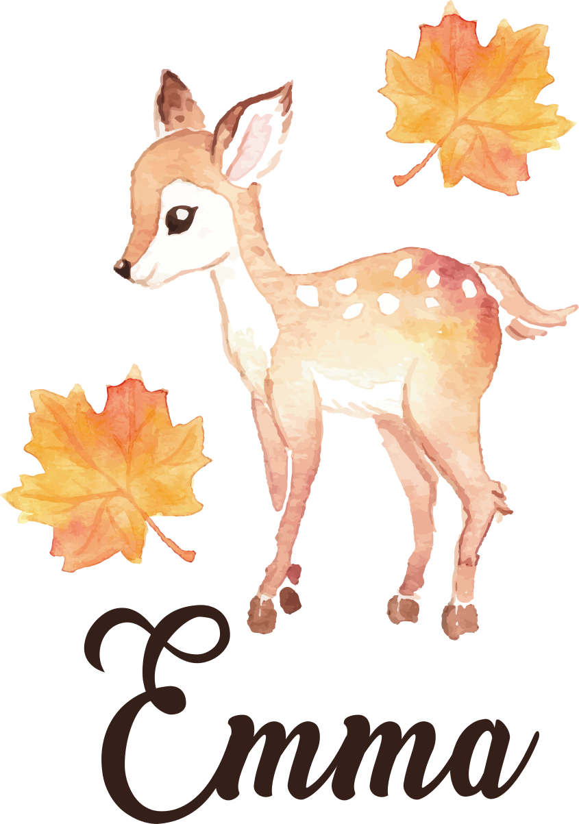Sticker dessin faons prénom personnalisable - TenStickers
