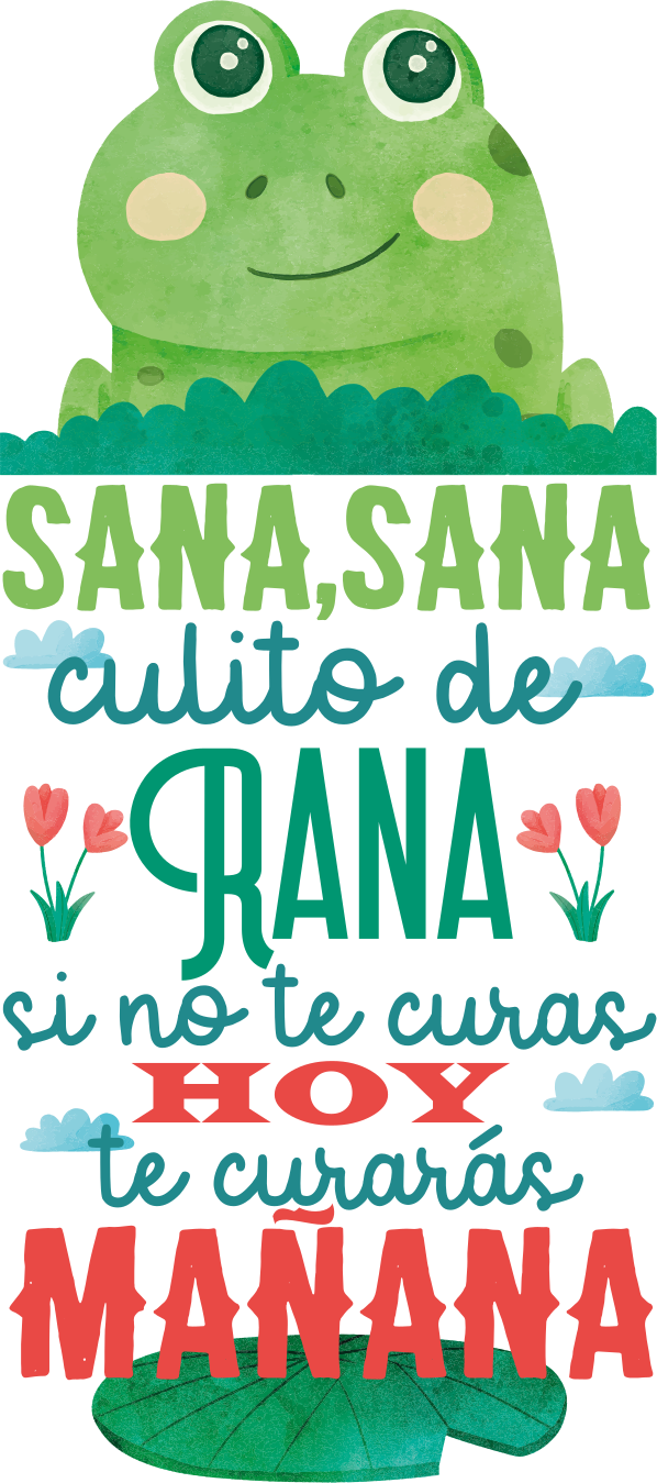 Vinilo infantil mueble sana colita de rana - TenVinilo