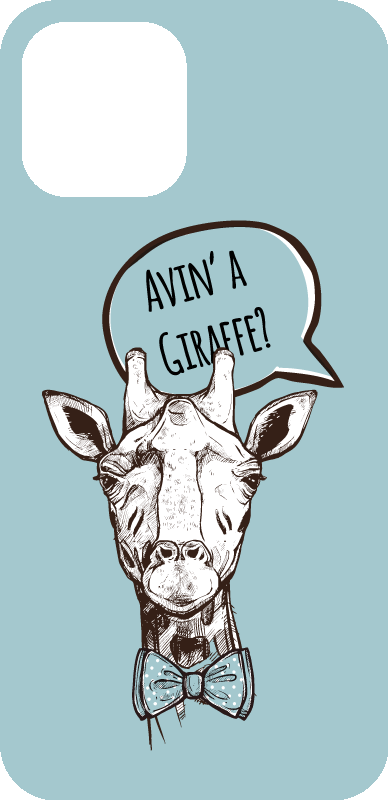 Aving A Giraffe iPhone vinyl decal - TenStickers