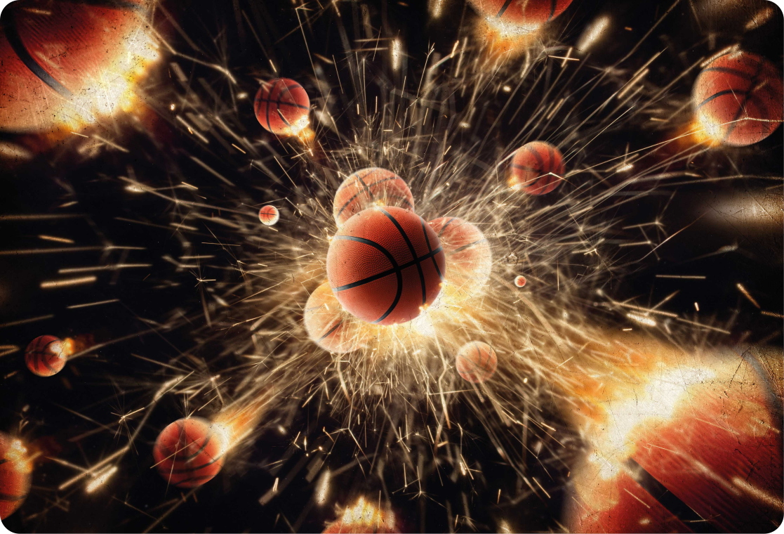 Vinilo baloncesto para portátiles baloncesto 3D - TenVinilo