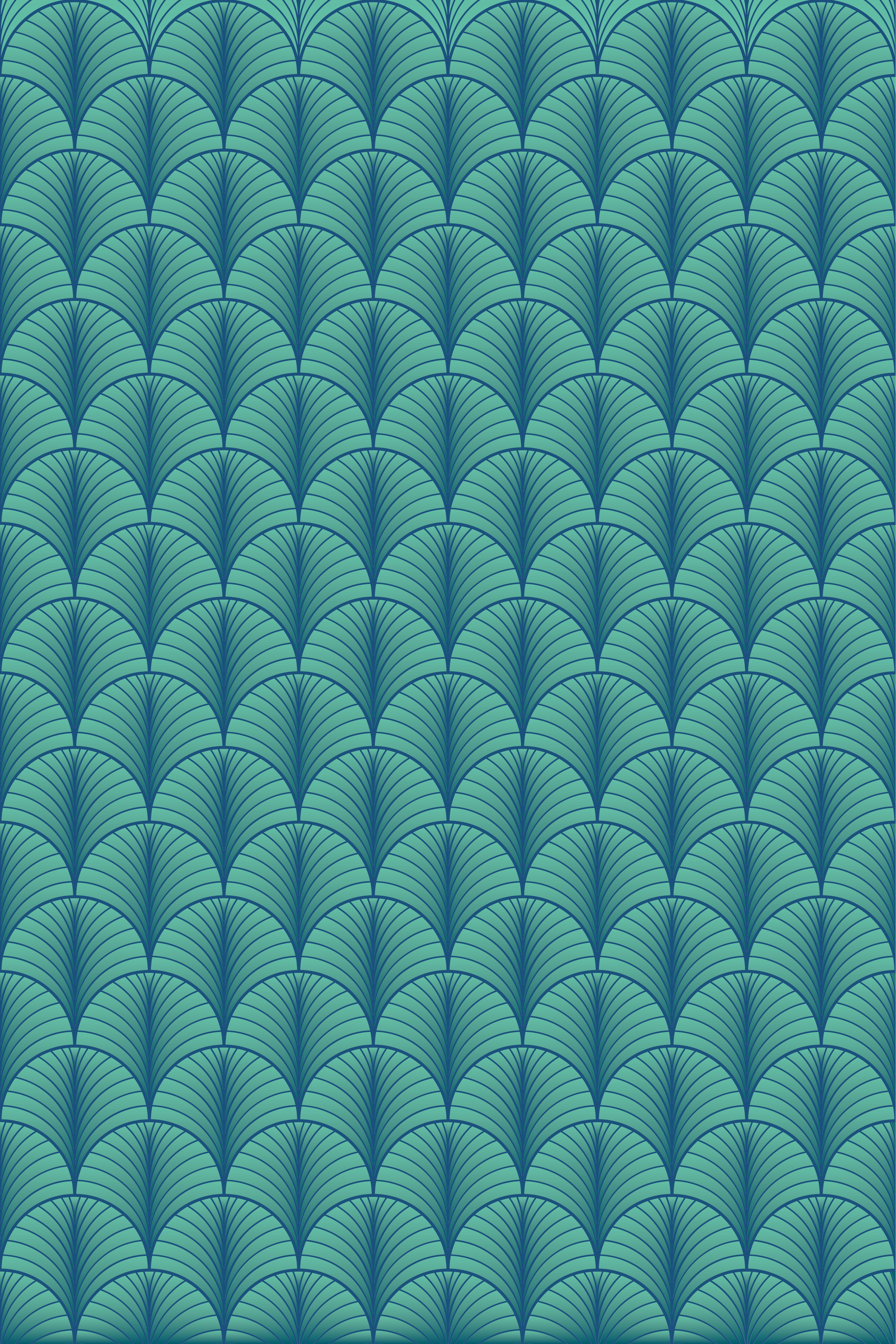 Sticker Meuble Art Déco motif vert et bleu - TenStickers