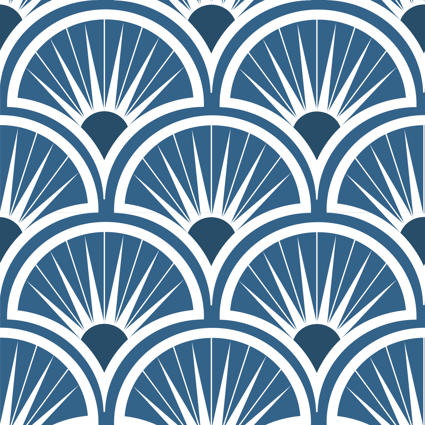Sticker meuble motif géométrique bleu