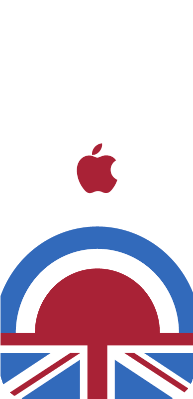 Mod Flag iPhone vinyl sticker - TenStickers