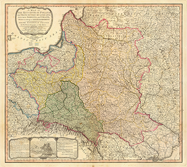 Naklejka mapa Polski 1799 - TenStickers