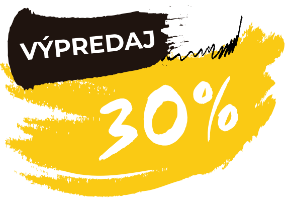 Nálepka výpredaj čierna a žltá - Tenstickers