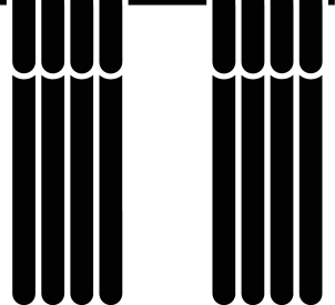 Vinilo para cristales Cortina Minimalista - TenVinilo