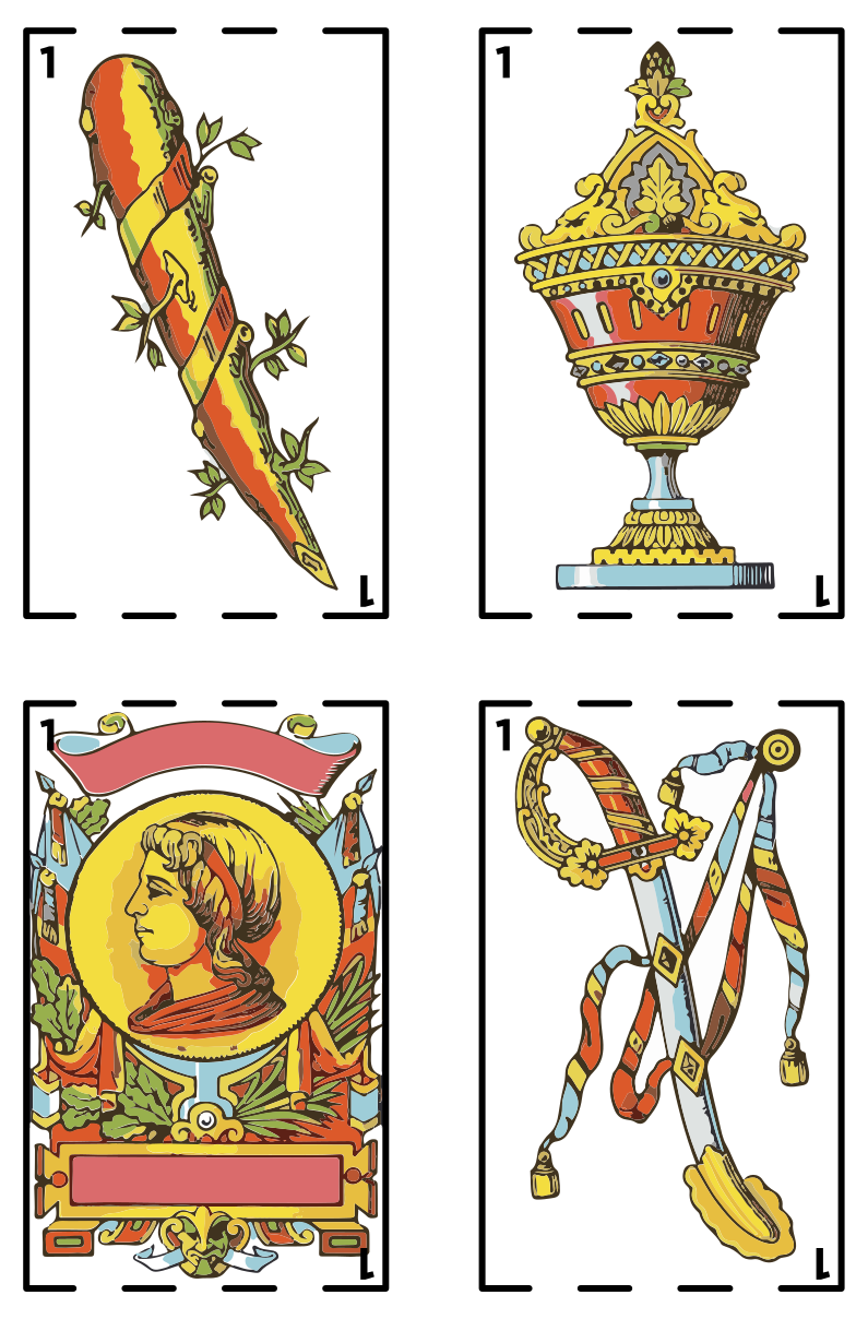 Vinilo pared baraja española - TenVinilo