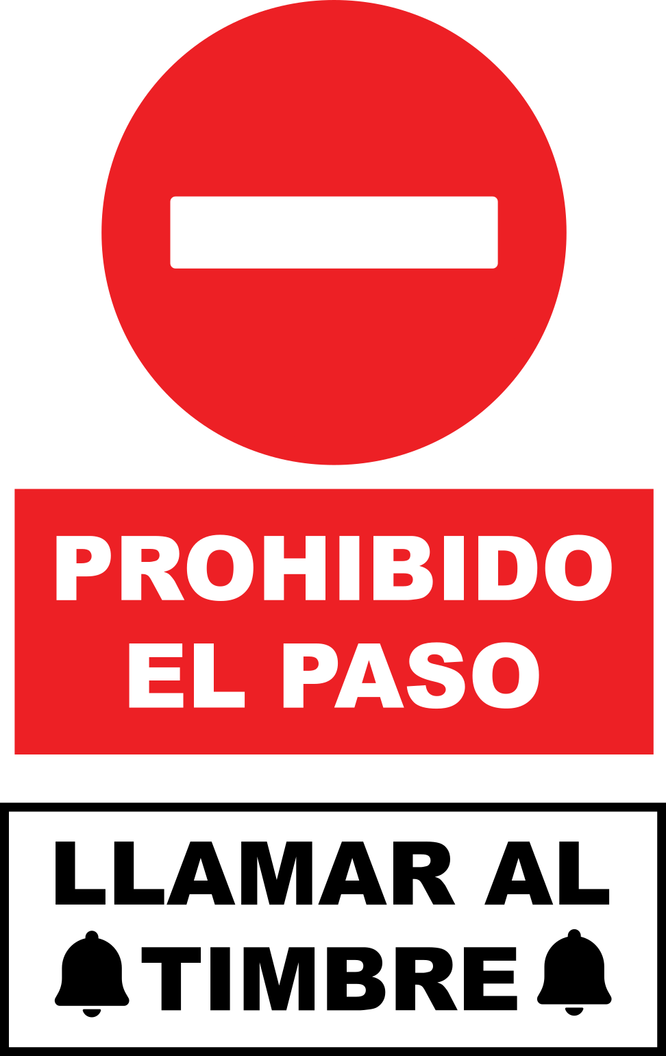 Vinilo para puerta Prohibido Timbre - TenVinilo
