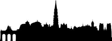 Vinilo decorativo silueta perfil Bruselas - TenVinilo