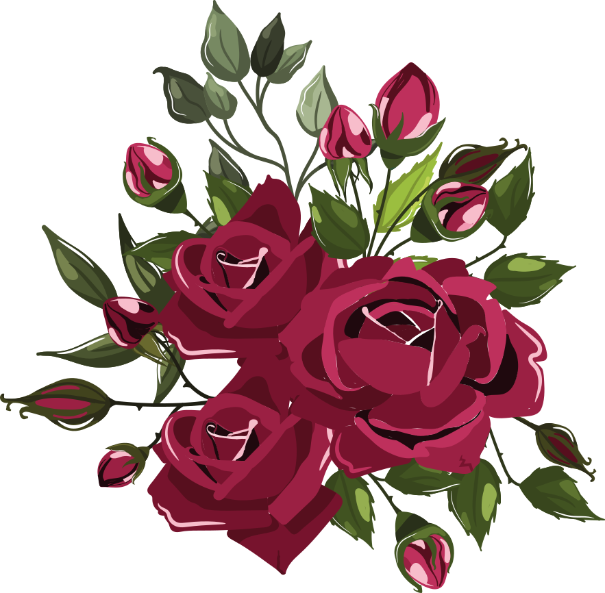 Vinilo flores flor granate - TenVinilo