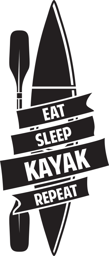 Vinilo eat sleep kayak repeat - TenVinilo