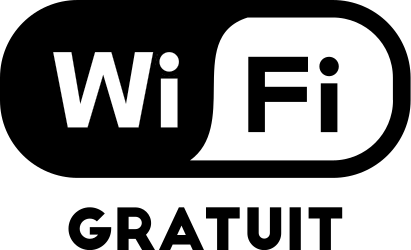 Sticker vitrine WIFI gratuit - TenStickers