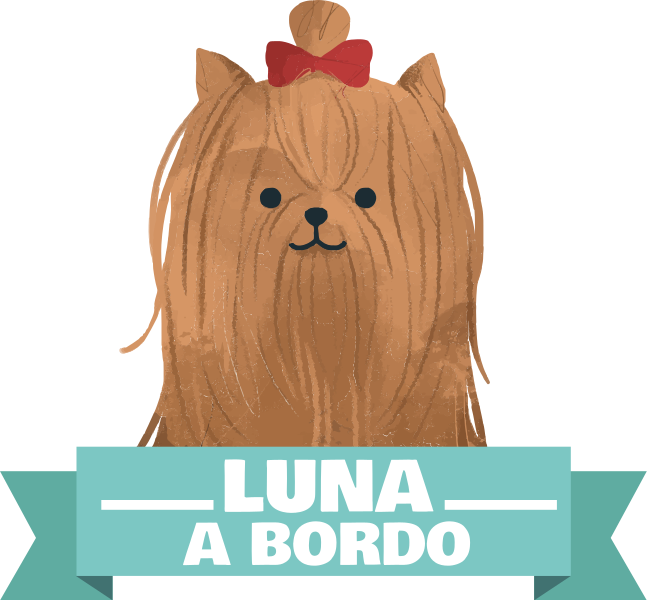 Pegatina para coche Yorkshire Lazo A Bordo - TenVinilo