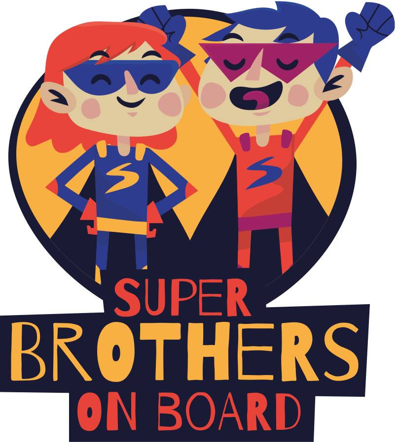 Personalizable - Hermanos a bordo (niño y niña) – Pegatinas para coches