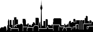 Naklejka dekoracyjna panorama Dusseldorf - TenStickers