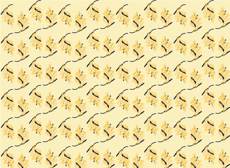 Vinilo para mueble Patrones de mimosas - TenVinilo