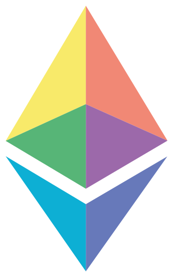 Pegatina para coche logotipo Ethereum - TenVinilo