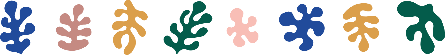 Frise autocollante feuilles abstraites colorées - TenStickers